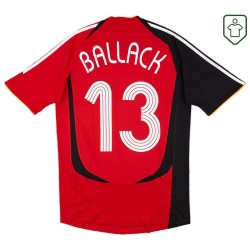 Camiseta retro visitante Alemania 2005/07 para hombre Ballack #13