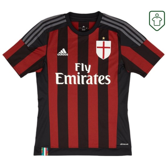 Camiseta retro Milan 2015/16 local para hombre Camiseta retro Milan 2015/16 local para hombre