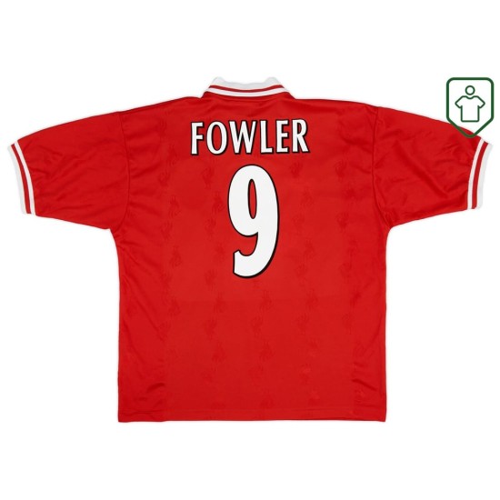 Camiseta retro local hombre Liverpool 1996/98 Fowler #9