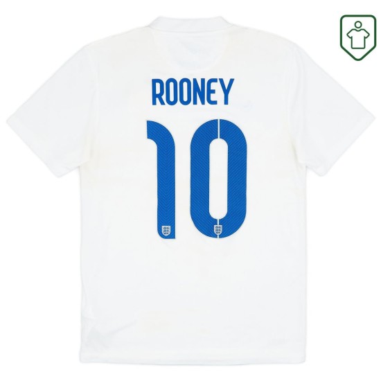 Camiseta retro local Inglaterra 2014/15 para hombre Rooney #10