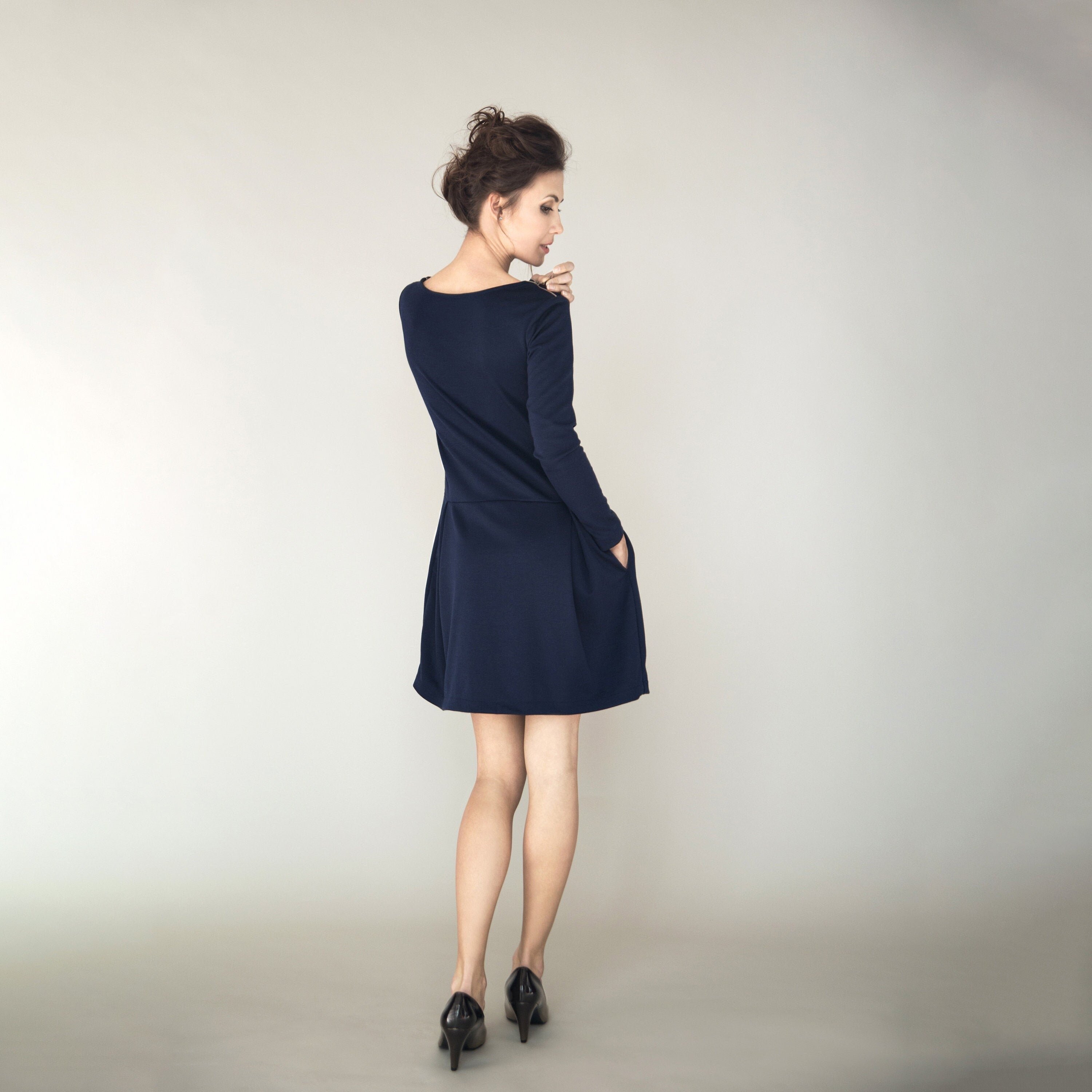 Vestido SOFIA con bolsillos, Verde, XS