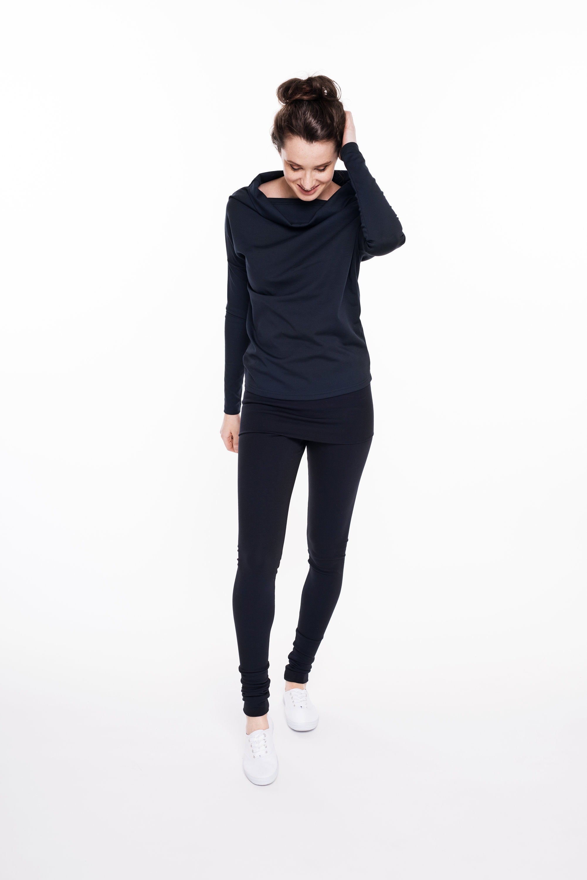 Pantalones de yoga, azul oscuro, talla XS